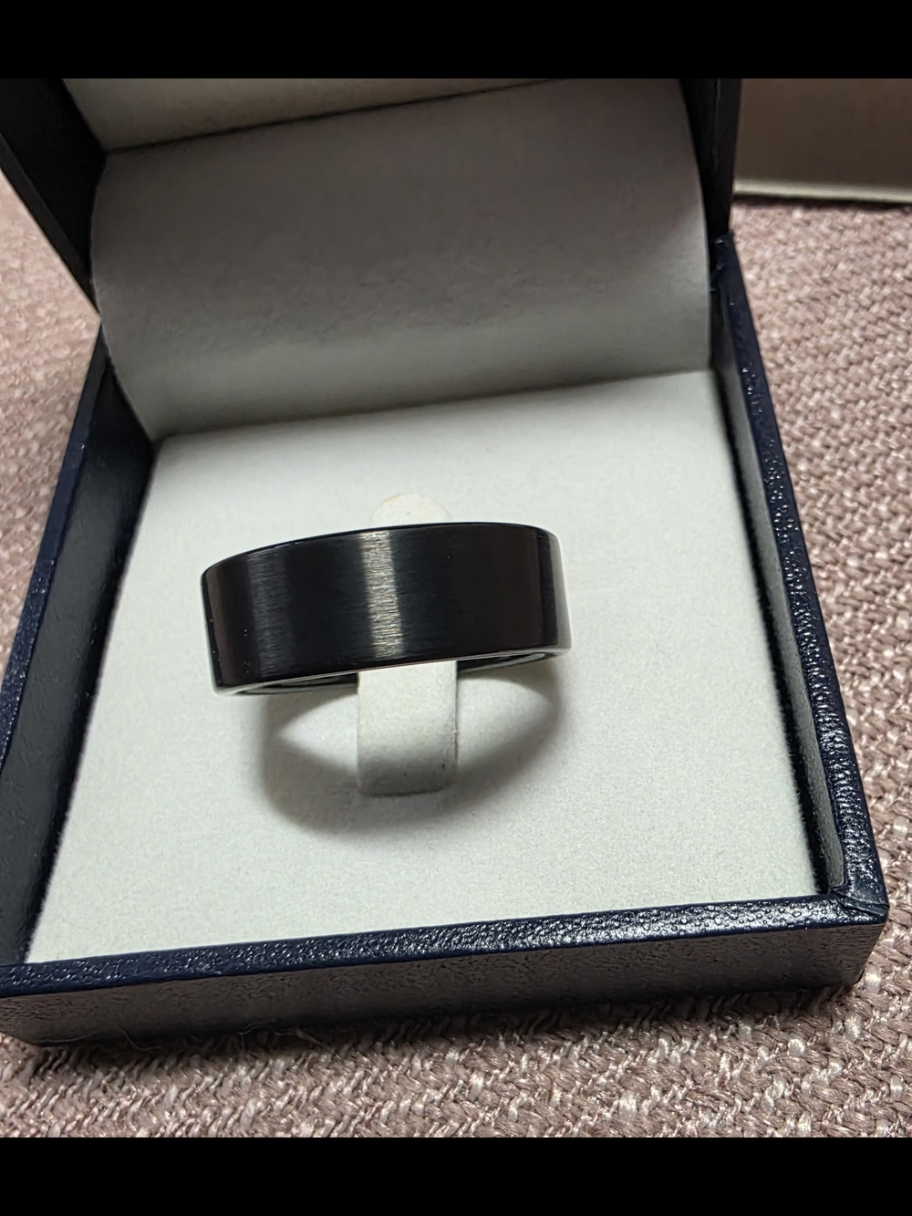 Men's Black Brushed Tungsten Ring - Classic Comfort Fit Size 10 NEW
